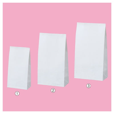 店舗用品ラッピング用品白無地(片つや)角底紙袋13×6.5×24cmの商品画像
