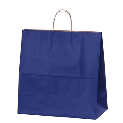 店舗用品ラッピング用品カラー手提げ紙袋ネイビー45×22×45.5cmの商品画像
