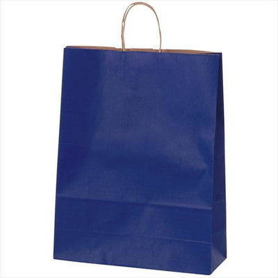 店舗用品ラッピング用品カラー手提げ紙袋ネイビー38×15×50cmの商品画像