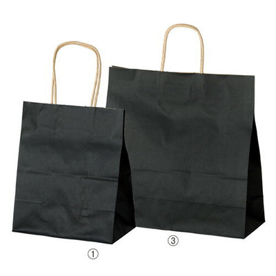 店舗用品ラッピング用品カラー手提げ紙袋黒32×11.5×31cmの商品画像