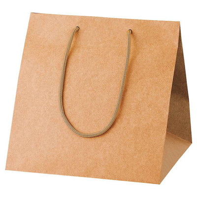 店舗用品ラッピング用品アレンジバッグ茶無地紙袋28.5×28×30cmの商品画像