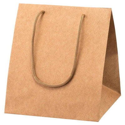 店舗用品ラッピング用品アレンジバッグ茶無地紙袋23×23×27cmの商品画像