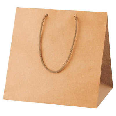 店舗用品ラッピング用品アレンジバッグ茶無地紙袋35×28×35cmの商品画像