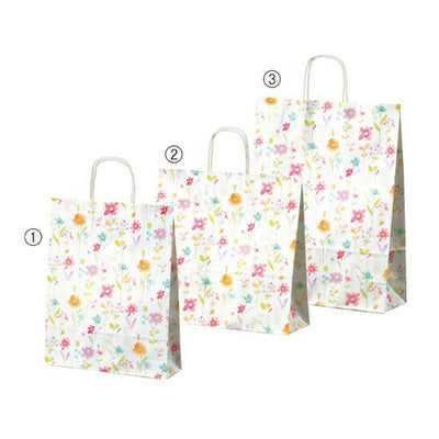 店舗用品ラッピング用品柄入り紙袋フラワーアラカルト27×8×34cmの商品画像