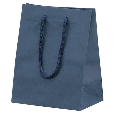 店舗用品ラッピング用品カラー手提げ紙袋紺20×12×25cmの商品画像