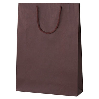 店舗用品ラッピング用品カラー手提げ紙袋ブラウン33×10×45cmの商品画像