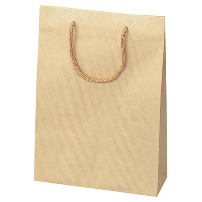 店舗用品ラッピング用品手提げ紙袋クラフトストライプエンボス22.5×8×32cmの商品画像