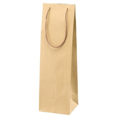 店舗用品ラッピング用品手提げ紙袋クラフトストライプエンボス11×10×36.5cmの商品画像