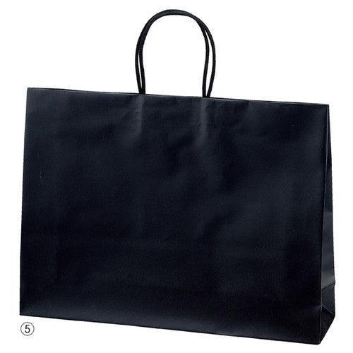 店舗用品ラッピング用品手提げ紙袋マットバッグブラック43×11×32cmの商品画像