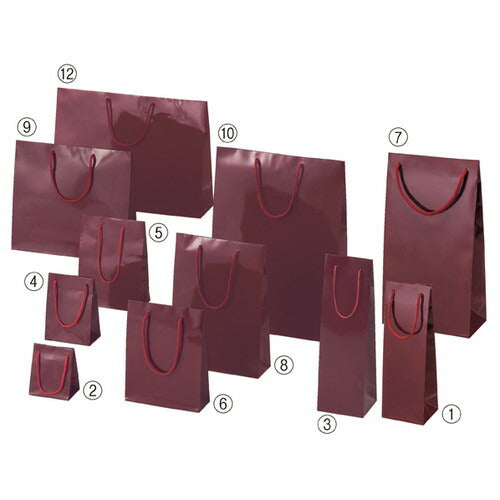 店舗用品ラッピング用品無地紙袋ブライトバッグエンジ11×10×36.5cmの商品画像