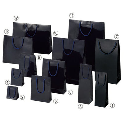 店舗用品ラッピング用品無地紙袋ブライトバッグ紫紺11×10×36.5cmの商品画像