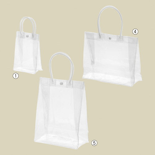 店舗用品ラッピング用品PVCクリアビニールバッグ10枚20×8×29cmの商品画像