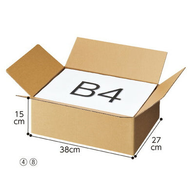 店舗用品店舗運営用品ワンタッチ段ボール【A4・B5・B4】約3mm厚38×27×15cmの商品画像