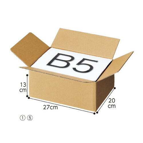 店舗用品店舗運営用品ワンタッチ段ボール【A4・B5・B4】約3mm厚27×20×13cmの商品画像