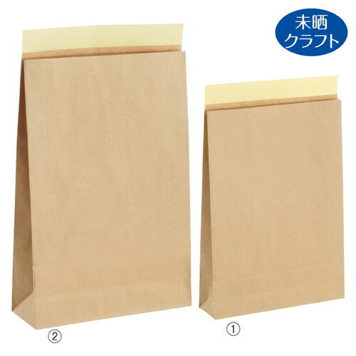 店舗用品店舗運営用品宅配用未晒クラフト角底紙袋小の商品画像