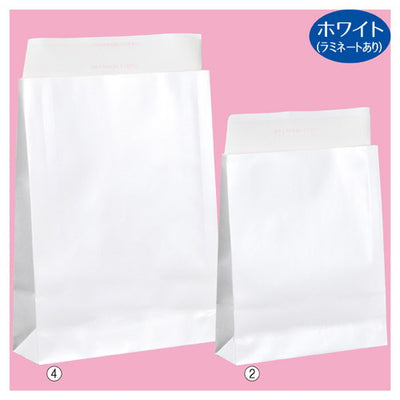 店舗用品店舗運営用品宅配用角底紙袋ホワイトラミネートあり大の商品画像