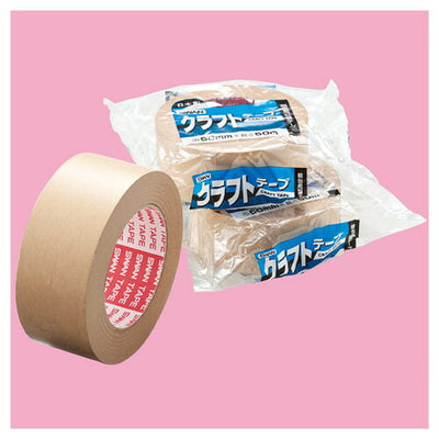 店舗用品店舗運営用品クラフトテープ50mm幅×50m巻の商品画像