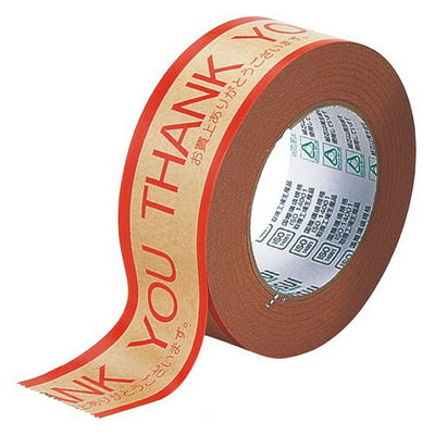 店舗用品店舗運営用品セキスイ柄入りクラフトテープTHANKYOU45mm幅×50m巻THANKYOU大字45mm幅×50m巻の商品画像