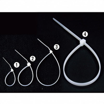 店舗用品店舗運営用品結束バンド白L10cmの商品画像