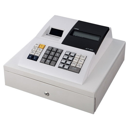 店舗用品店舗運営用品CLOVERレジスター8部門JET320Rホワイトの商品画像