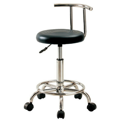 店舗用品店舗運営用品モールドウレタンキャスターチェア背付きブラックの商品画像