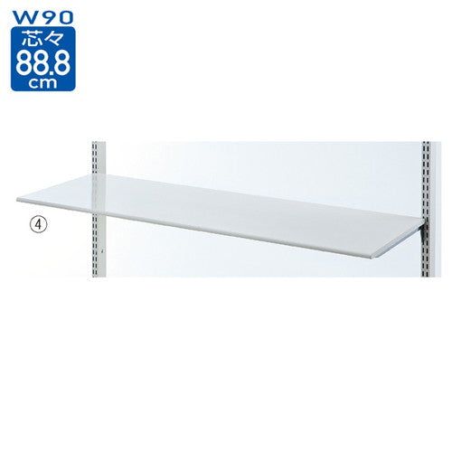 店舗用品システム什器スチール棚セットW90cm丸面タイプD45cmの商品画像