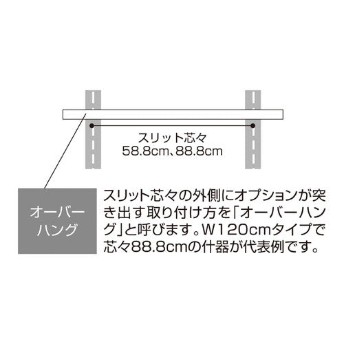 ガラス棚セットW90cm×D40cm オーバーハングタイプ 8mm厚 (1セット) kp38-36-4-6