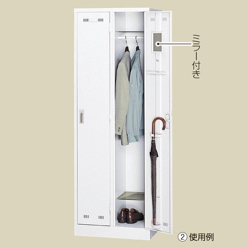店舗用品店舗運営用品更衣ロッカーホワイト2人用の商品画像