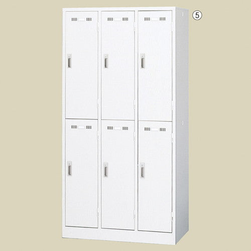 店舗用品店舗運営用品更衣ロッカーホワイト6人用の商品画像