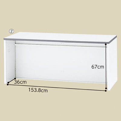 店舗用品店舗運営用品スチール製ローカウンターホワイトW160cmの商品画像