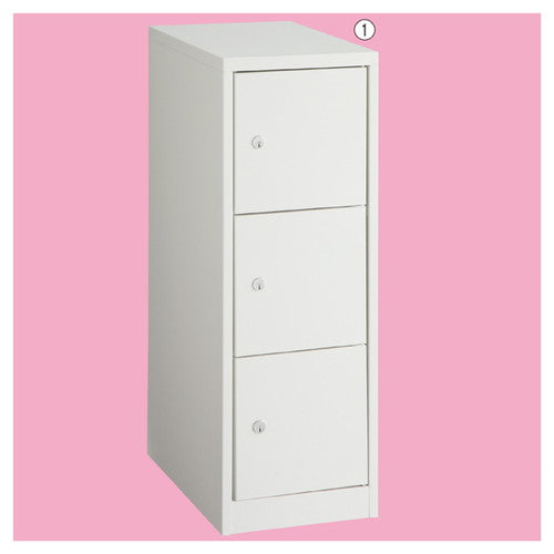 店舗用品店舗運営用品フリーロッカー1列3段シリンダー錠の商品画像