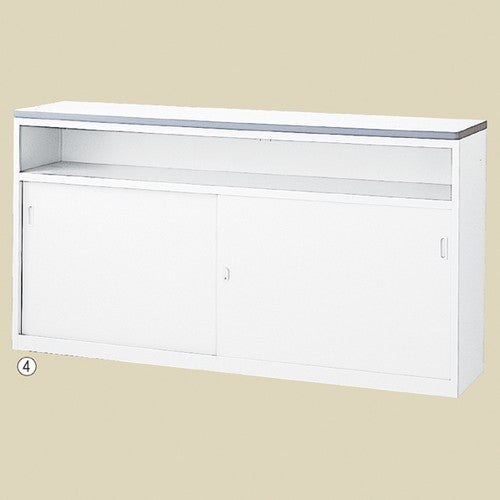 店舗用品店舗運営用品スチール製ハイカウンターホワイトW180cmの商品画像