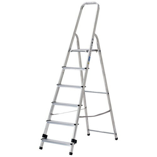 店舗用品店舗運営用品手すり付き脚立6段H179cmの商品画像