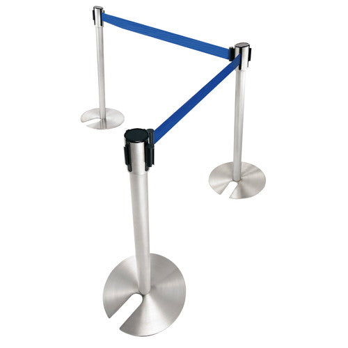 店舗用品店舗運営用品ベルトパーティションスタッキングタイプブルーの商品画像