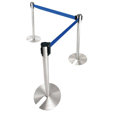 店舗用品店舗運営用品ベルトパーティションスタッキングタイプブルーの商品画像