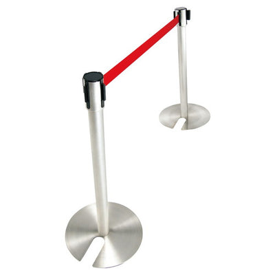 店舗用品店舗運営用品ベルトパーティションスタッキングタイプレッドの商品画像