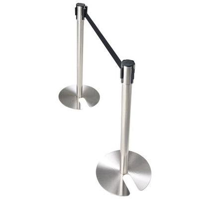 店舗用品店舗運営用品ベルトパーティションスタッキングタイプブラックの商品画像