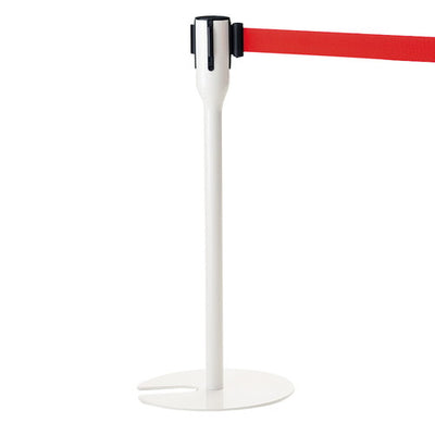 店舗用品店舗運営用品コンパクトスタッキングベルトパーティションホワイトレッドの商品画像