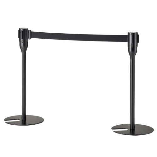 店舗用品店舗運営用品コンパクトスタッキングベルトパーティションブラックブラックの商品画像