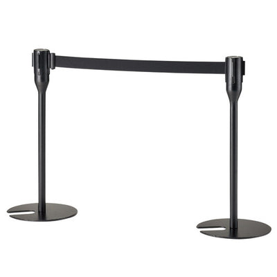 店舗用品店舗運営用品コンパクトスタッキングベルトパーティションブラックブラックの商品画像