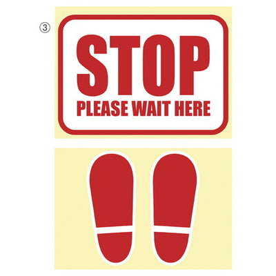 店舗用品店舗運営用品レジ周り誘導シールSTOPの商品画像