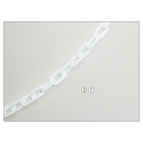 店舗用品店舗運営用品チェーンスタンド用樹脂チェーン120cm白の商品画像