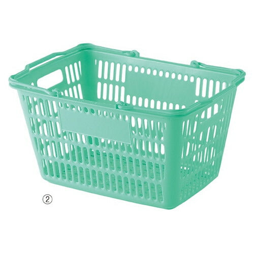 店舗用品店舗運営用品買物カゴ(28リットル)パステルグリーンの商品画像