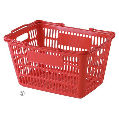 店舗用品店舗運営用品買物カゴ(28リットル)レッドの商品画像
