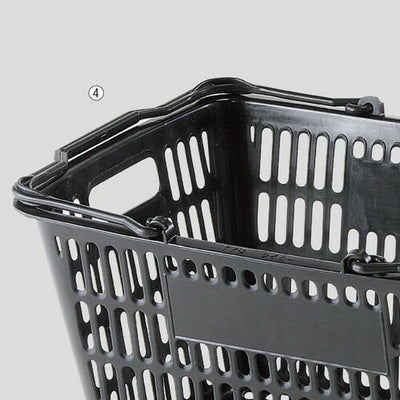 店舗用品店舗運営用品買物カゴ(28リットル)ブラックの商品画像