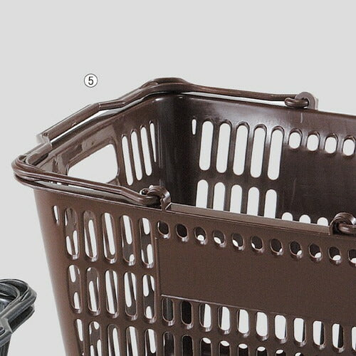 店舗用品店舗運営用品買物カゴ(28リットル)ダークブラウンの商品画像
