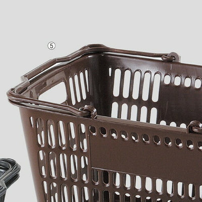 店舗用品店舗運営用品買物カゴ(28リットル)ダークブラウンの商品画像