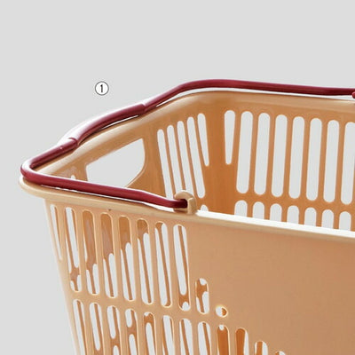 店舗用品店舗運営用品買物カゴ33リットルショッピングバスケットベージュの商品画像