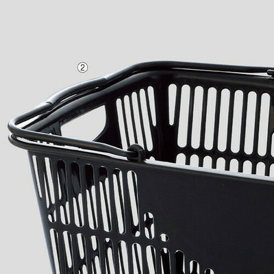 店舗用品店舗運営用品買物カゴ33リットルショッピングバスケットダークグレーの商品画像