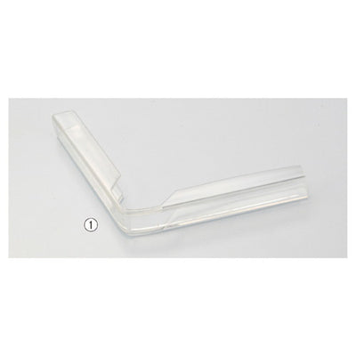 店舗用品システム什器ガラス棚用ビニールコーナーカバー8mm厚用の商品画像